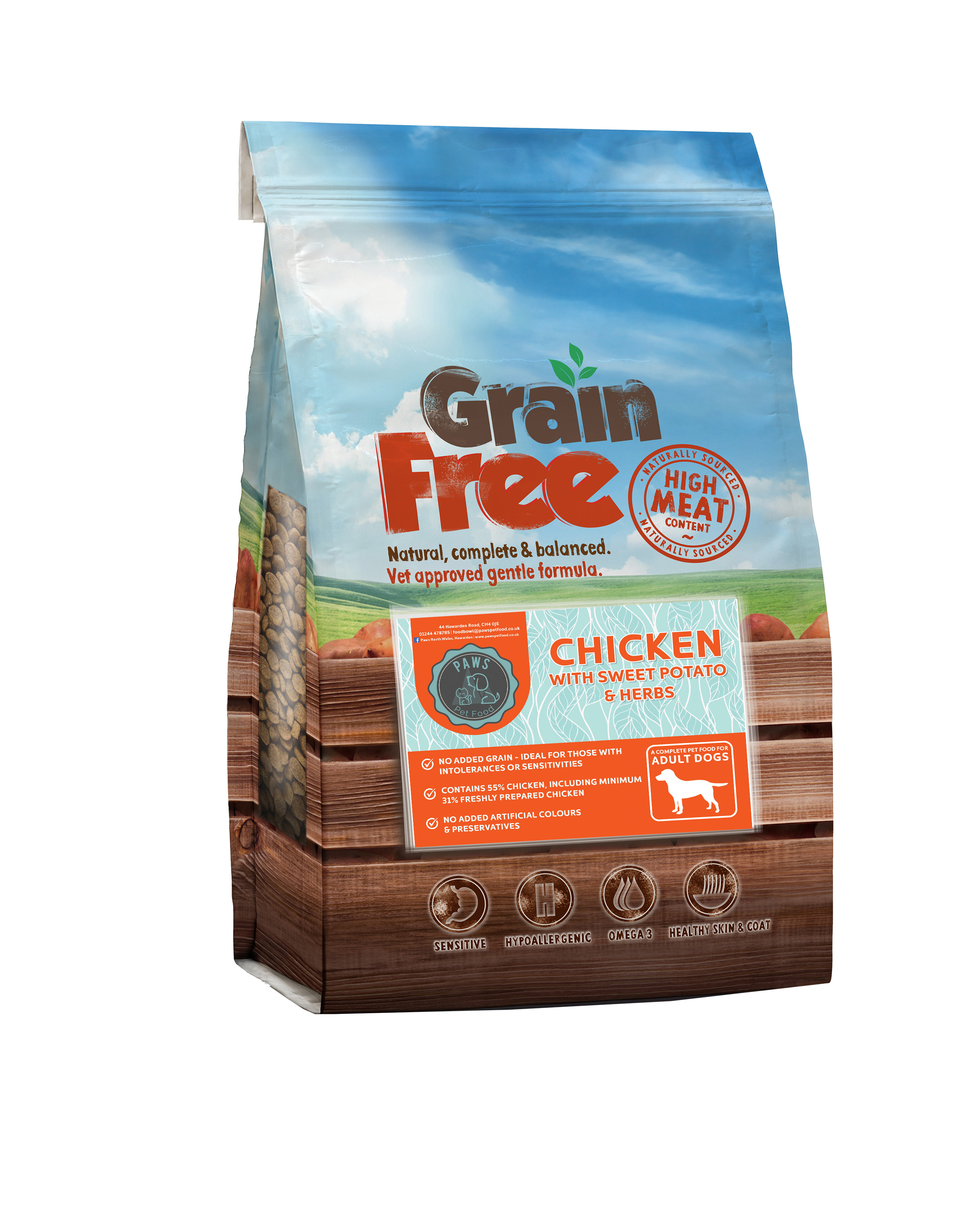 Grain Free Chicken, Sweet Potato & Herbs Adult Dog Food