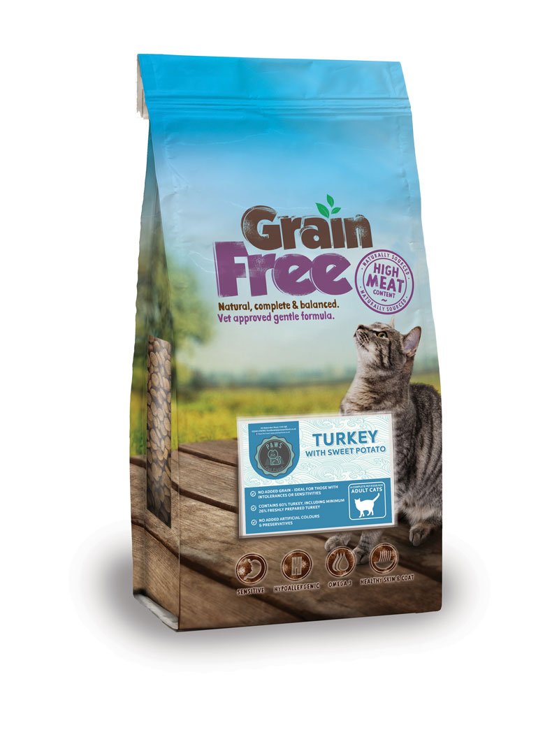 Grain Free Adult Cat Food Turkey with Sweet Potato
