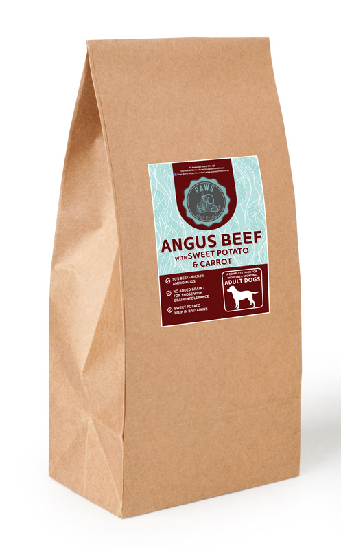 Working Dog Grain Free Angus Beef with Sweet Potato and carrot Adult Dog Food