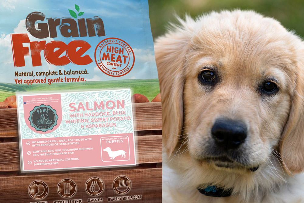 Grain Free Puppy Salmon, Haddock & Blue Whiting, with Sweet Potato & Asparagus FREE DELIVERY