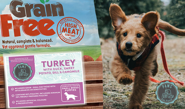 Grain Free Small Breed Puppy Food Turkey with Duck, Sweet Potato, Dill & Camomile