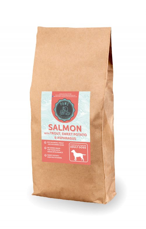 Grain Free Salmon trout sweet potato and asparagus for Adult Dogs
