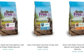 Grain Free cat food is formulated without grains such as wheat, corn, oats, barley and rice. There are a variety of benefits to feeding a cat Grain Free food.