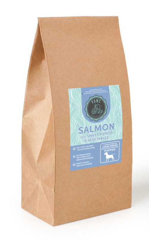 Working Puppy Grain Free Large Breed Puppy Food (Junior) 60% Salmon with Sweet Potato & Vegetables 15kg Bags