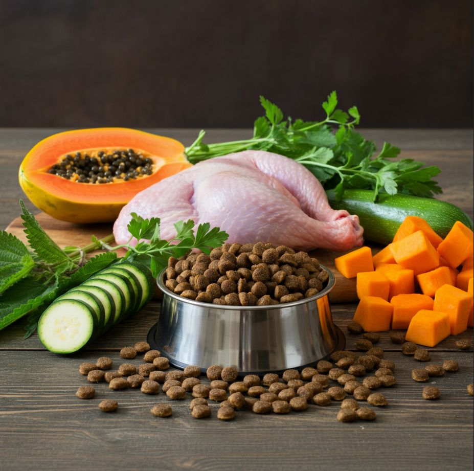 Paws Pet Food Superfood 65 Free Range Turkey with Parsley, Papaya, Nettle, Zucchini & Pumpkin for Small Breed Adult Dogs Who Need Weight Control Food