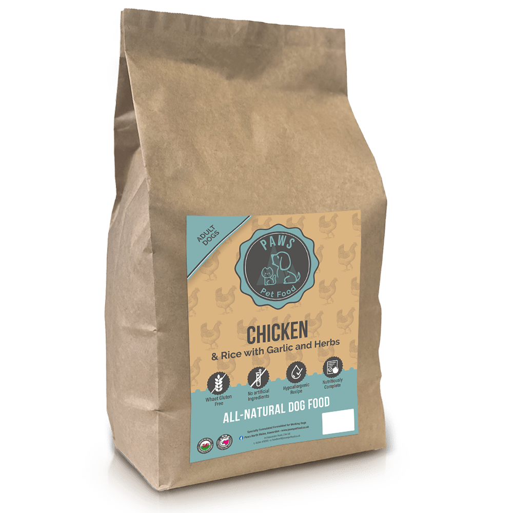 Wheat Gluten Free Chicken & Rice Adult Dog Food Kibble Biscuits 2.5kg 12kg *Made in Wales*