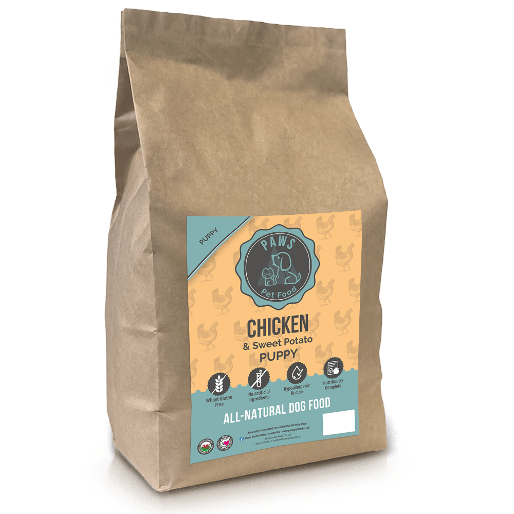 Grain Free Chicken & Sweet Potato Puppy Dog Food Kibble Biscuits 2kg 12kg *Made in Wales*