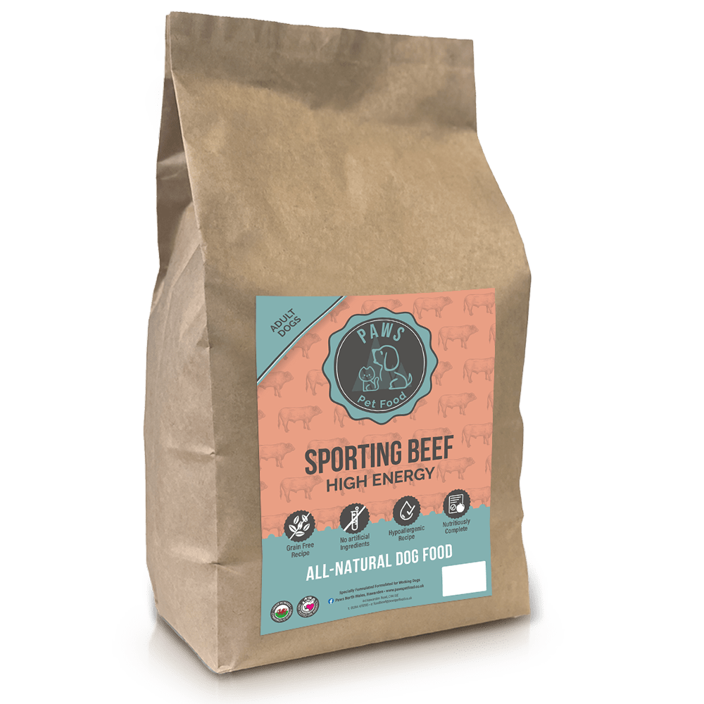 Grain Free High Energy Sporting 40% Beef Adult Dog Food Kibble Biscuits *Made in Wales*
