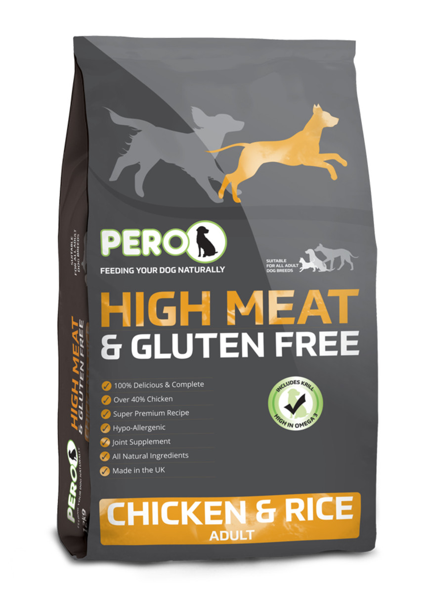 Pero High Meat & Gluten Free - Chicken & Rice Dry Dog Food *Made in Wales* 2kg 12kg