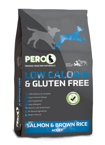 Pero Low Calorie & Gluten Free - Salmon & Brown Rice Dry Dog Food *Made in Wales* 2kg 12kg