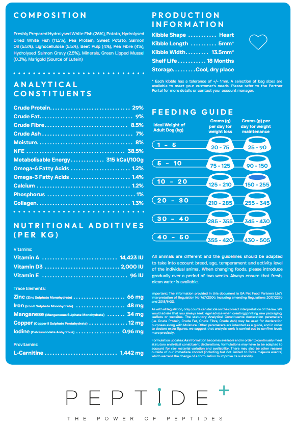 Peptide+ Adult Dog Weight Control & Joint Care with White Fish - Image 3